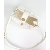 Pia Rossini Tia Petite Straw Handbag In White