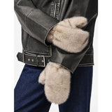 Pieces PCJutlandia Fur Mittens In Greige