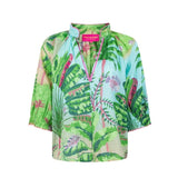 Place du Soleil Jungle Blouse In Green