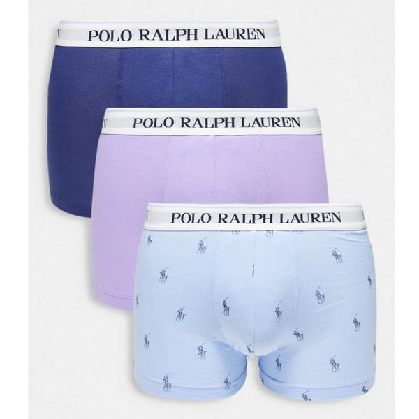 Polo Ralph Lauren 3 Pack Trunks In Lavender, Purple, Blue
