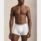 Polo Ralph Lauren Classic Stretch Cotton Boxer 3-Pack in White/Heather/Black