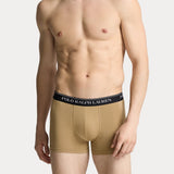 Polo Ralph Lauren Classic Stretch-Cotton Trunk 3-Pack In Grey/Khaki/Black