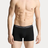 Polo Ralph Lauren Classic Stretch-Cotton Trunk 3-Pack In Grey/Khaki/Black