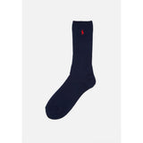 Polo Ralph Lauren Cotton-Blend Crew Socks in Navy/Red