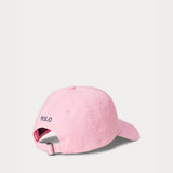 Polo Ralph Lauren Cotton Chino Baseball Cap in Carmel Pink /Blue