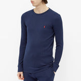 Polo Ralph Lauren Long Sleeve Mini Waffle Top Navy