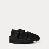 Polo Ralph Lauren Signature Pony Leather Belt in All Black
