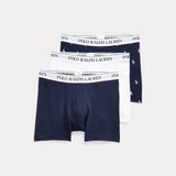 Polo Ralph Lauren Stretch Cotton Boxer Brief 3-Pack, Nav/White/Crs Nvy