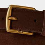 Polo Ralph Lauren Suede Dress Belt in Dark Brown