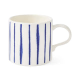 Portmeirion Mug Meirion Pin Stripes Mug In Blue & White