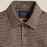 Portuguese Flannel Abstract Pied Poule In Navy