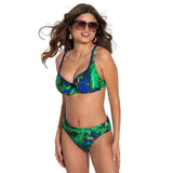 Pour Moi Palermo Fold Over Bikini Brief In Navy Fern