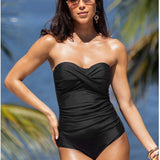 Pour Moi Santa Monica Removable Straps Tummy Control Swimsuit In Black