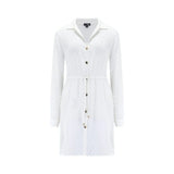 Pour Moi White Chevron Stripe Button Through Chiffon Beach Shirt