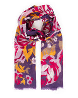 Powder Autumn Roses Print Scarf