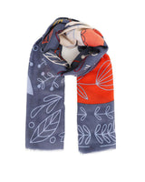 Powder Scandi Fox & Hare Print Scarf