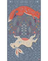 Powder Scandi Fox & Hare Print Scarf