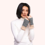 Powder Agatha Wrist Warmers In Denim Mix
