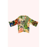 Powder Botanical Bouquet Kimono In Sage