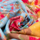 Powder Cotton Scarf Paisley Poppies