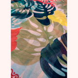 Powder Linen/Cotton Scarf In Exotic Leaves