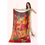 Powder Print Scarf Autumn Forest Friends