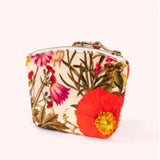 Powder Velvet Mini Pouch Fine Flowers In Multi