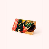 Powder Velvet Sunglasses Pouch In Exotic Leaves