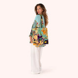 Powder Velvet Tote Bag In Spring Flora