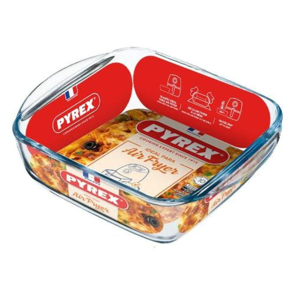 Pyrex Glass Baking Dish (25x22cm) Air Fryer Transparent