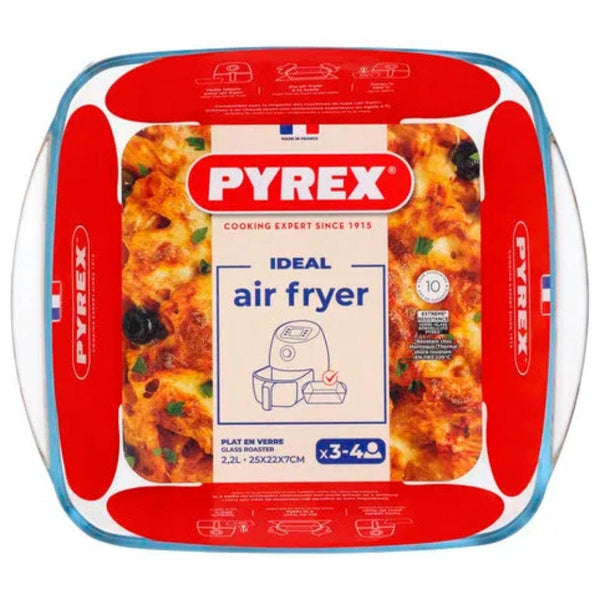 Pyrex Glass Baking Dish (25x22cm) Air Fryer Transparent