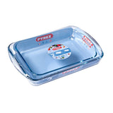 Pyrex Classic 2 Piece Rectangular Glass Baking Roasting Bake Roaster Dish Set