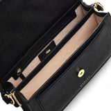Radley Leather Lane Medium Flapover Shoulder Bag In Black