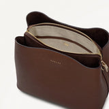 Radley Dukes Place Texure Medium Compartment Cross Body in Chocolate