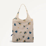 Radley Fantastic Floral Responsible Drawstring Foldaway in Salt