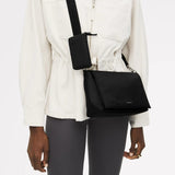 Radley Halley Row Medium Flapover Crossbody In Black