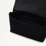 Radley Halley Row Medium Flapover Crossbody In Black