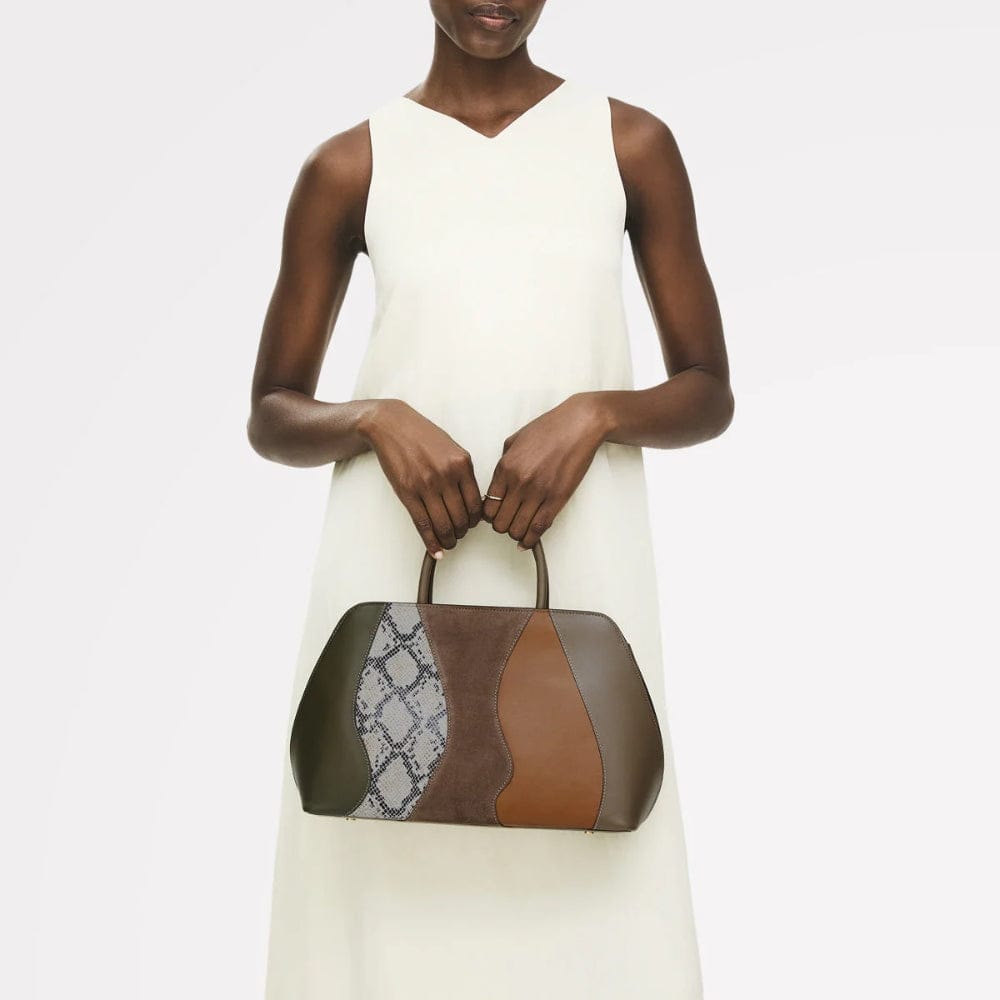 Radley London Bridgewater 2.0 - Borsa Patchwork Media Con Manici E Tracolla - Pelle Granulosa, Colore Misto - 3