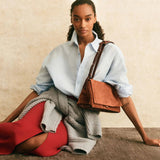 Radley Mercer Street Medium Suede Shoulder Bag In Russet Brown