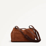 Radley Mercer Street Medium Suede Shoulder Bag In Russet Brown