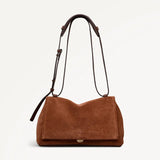 Radley Mercer Street Medium Suede Shoulder Bag In Russet Brown