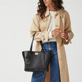 Radley Museum Street Leather Zip Top Tote Bag Black