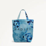 Radley Painterly Floral Small Open Top Grab in Denim