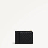 Radley The Belsize Quilt Small Zip Card & Coin Holder in Black