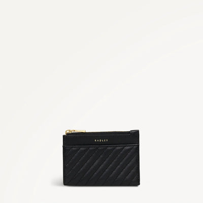 Radley The Belsize Quilt Small Zip Card & Coin Holder in Black