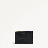 Radley The Belsize Quilt Small Zip Card & Coin Holder in Black