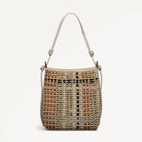 Radley The Camden Raffia Check  Medium Open Top Shoulder In Natural