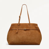 Radley The Christina Large Ziptop Shoulder in Toffee Suede
