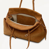 Radley The Christina Large Ziptop Shoulder in Toffee Suede