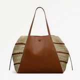 Radley The Delphine Raffia Extra Large Open Top Tote In Natural